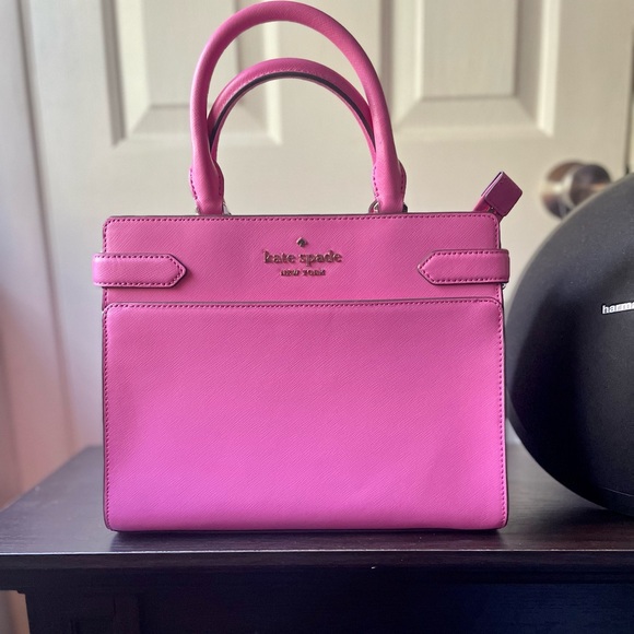 SOLD!!! AUTHENTIC Kate Spade Cameron Staci  Satchel Garden Pink Crossbody! - Picture 1 of 8